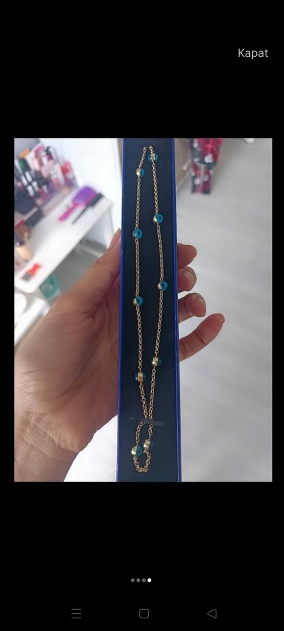 14 ayar nazar boncuklu kolye - Görsel 2