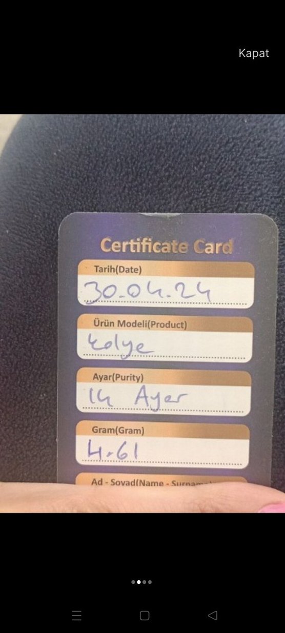 14 ayar nazar boncuklu kolye - Görsel 3