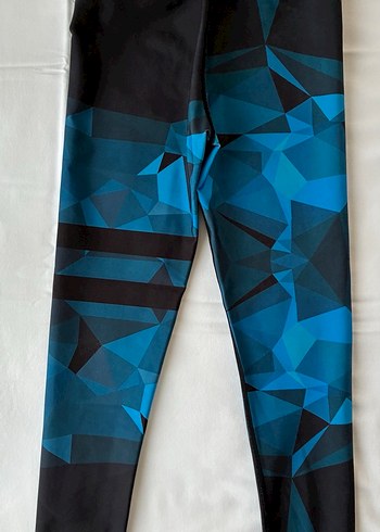 Lacivert Desenli Midi Spor Tayt - Görsel 3