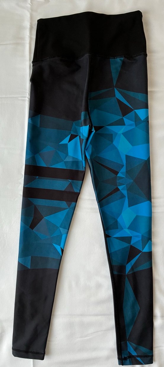 Lacivert Desenli Midi Spor Tayt - Görsel 3