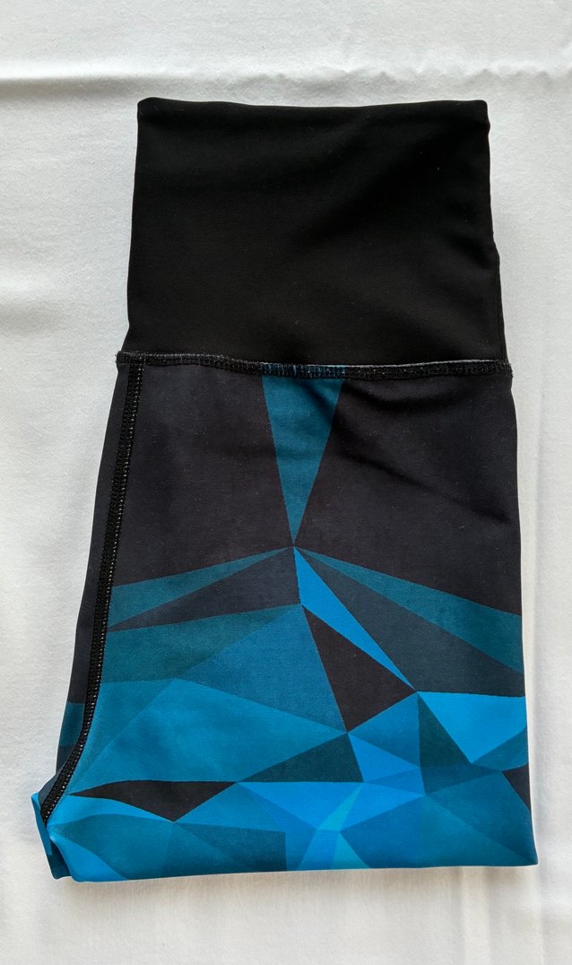 Lacivert Desenli Midi Spor Tayt - Görsel 4