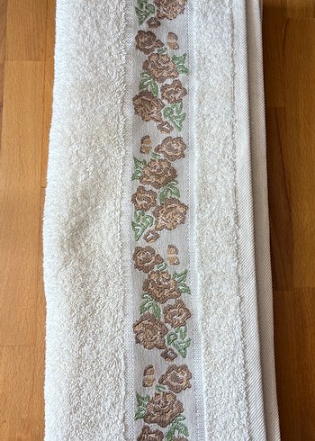 Nakışlı pudra renkHavlu - Görsel 2