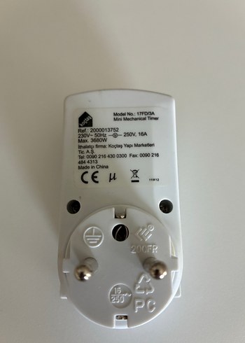Gri Zaman Ayarlı Priz - Görsel 2