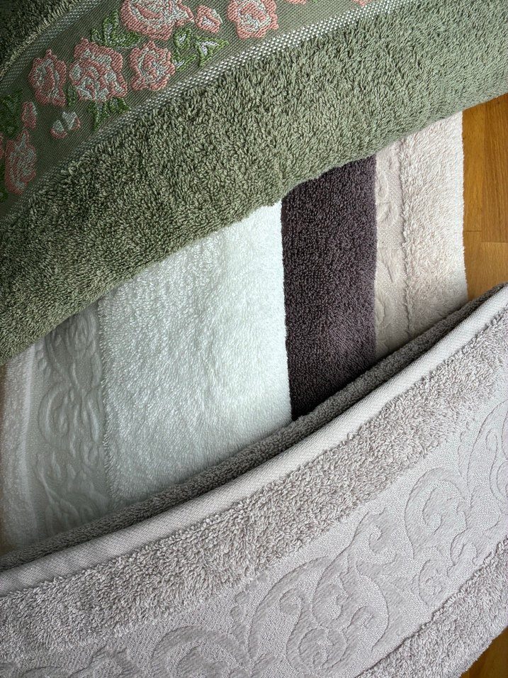 Çağdaş Stil Düz 5 Adet  Havlu - Görsel 3