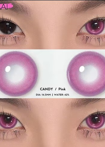 Pembe Candy Renkli Kontakt Lens