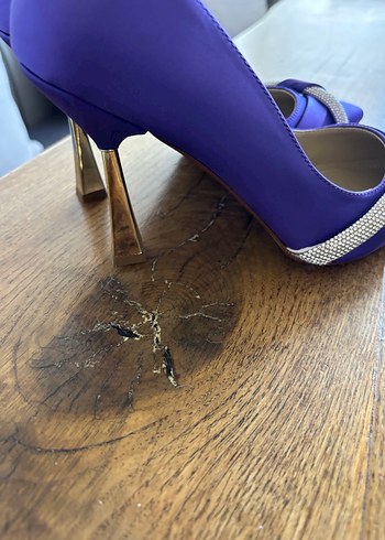 Mor Stiletto Topuklu Kadın Abiye Ayakkabı
