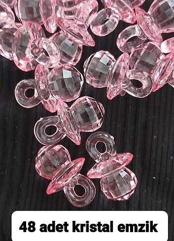  48 adet kristal emzik süslemeli 10×12 cm tül kese