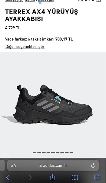 Adidas terrex yürüyüş ayakkabısı