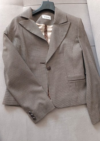 Açık kahverengi Uzun Kollu Kadın Ofis Takımı - Görsel 5