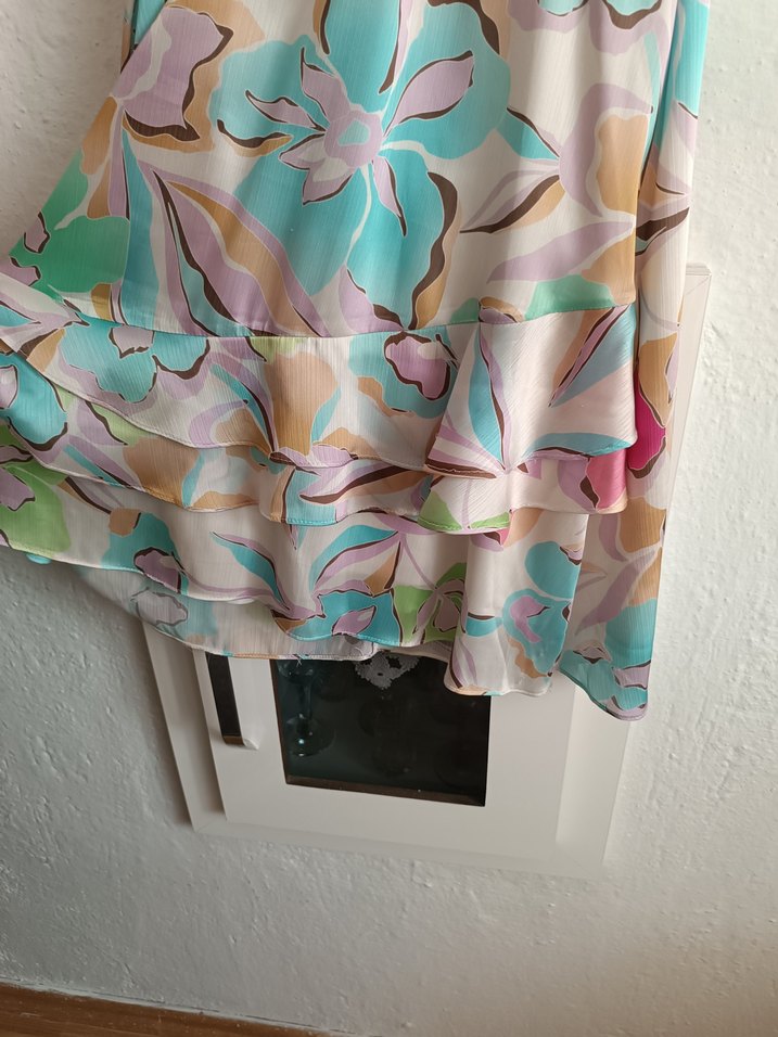 Bohem Çok Renkli Mini Elbise - Görsel 4