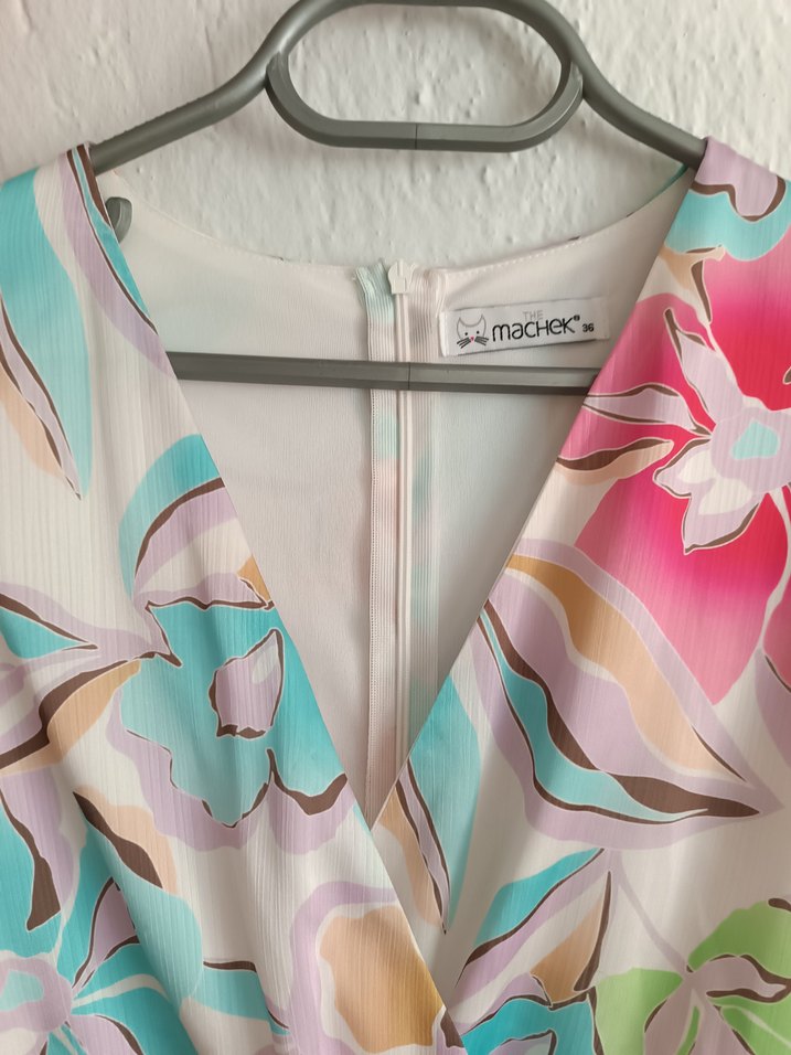 Bohem Çok Renkli Mini Elbise - Görsel 3