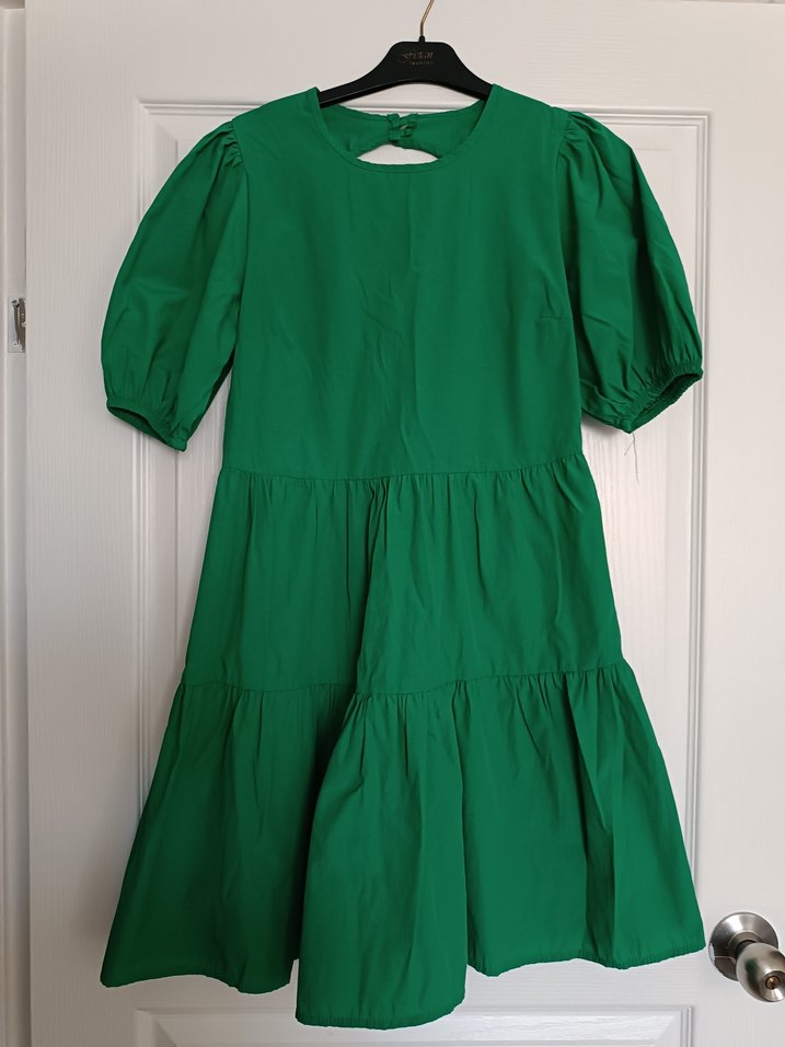 Yeşil Midi Bohem Elbise - Görsel 4