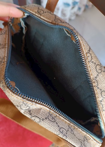 Kahverengi Baskılı Deri Kadın Çanta - Görsel 3