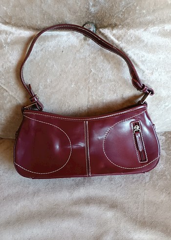 Bordo  Fermuarlı Kadın Çantası - Görsel 5