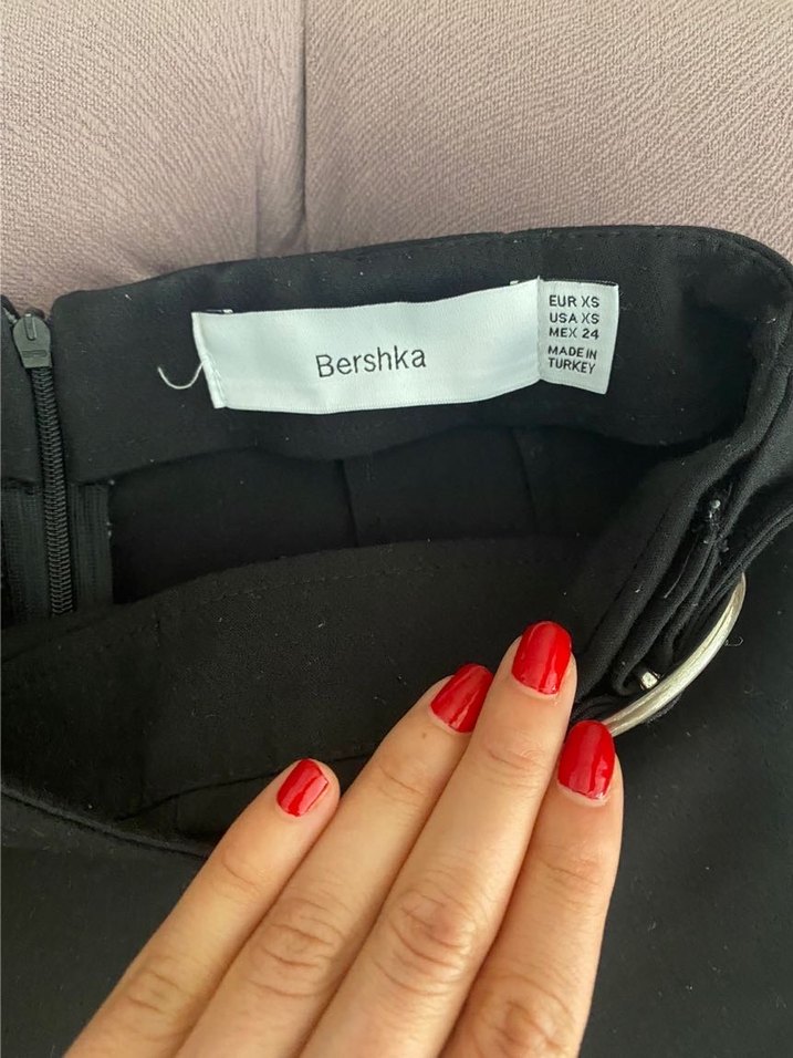 Siyah Kadın Şort Etek - Görsel 4