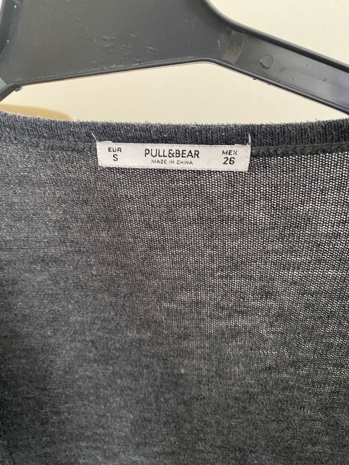 Bershka Gri Örgü Kadın Hırka - Görsel 3