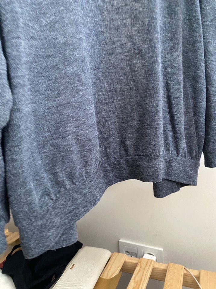 Bershka Gri Örgü Kadın Hırka - Görsel 5