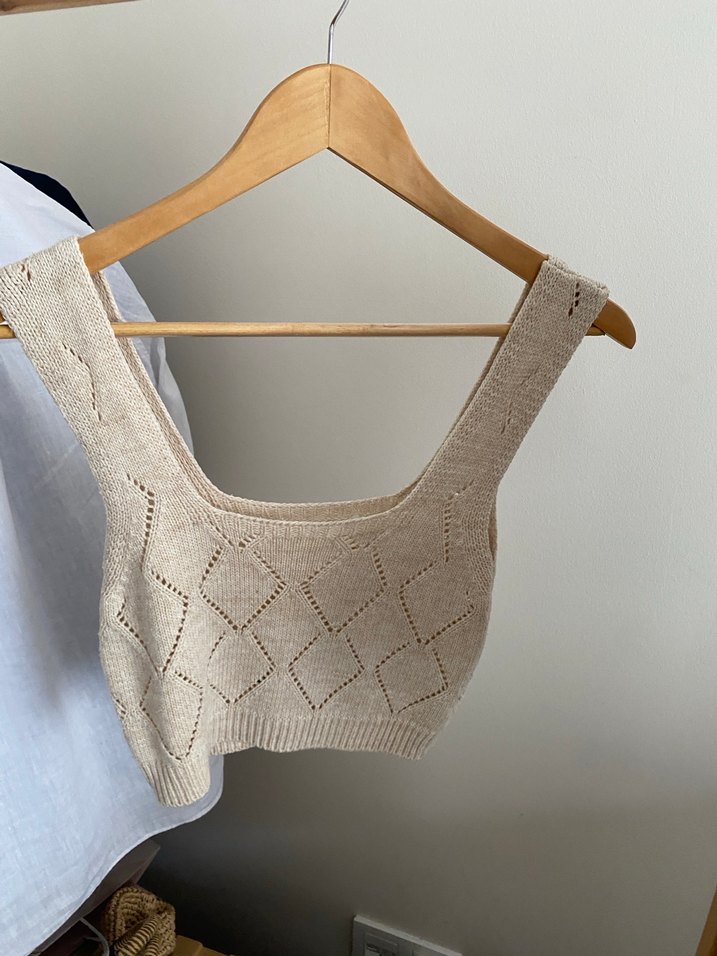 Nakışlı Bej Kadın Bluz Hırka Takım - Görsel 3