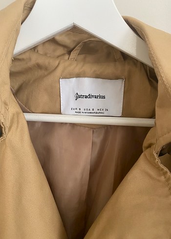 Stradivarius Bej Kadın Trençkot - Görsel 3