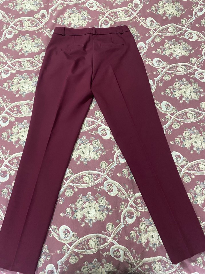 Koton Bordo Kadın Kumaş Pantolon - Görsel 3