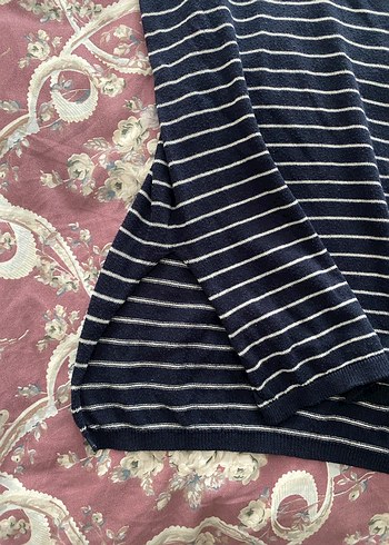 Mango Kadın Lacivert Çizgili Pamuklu Kazak - Görsel 5