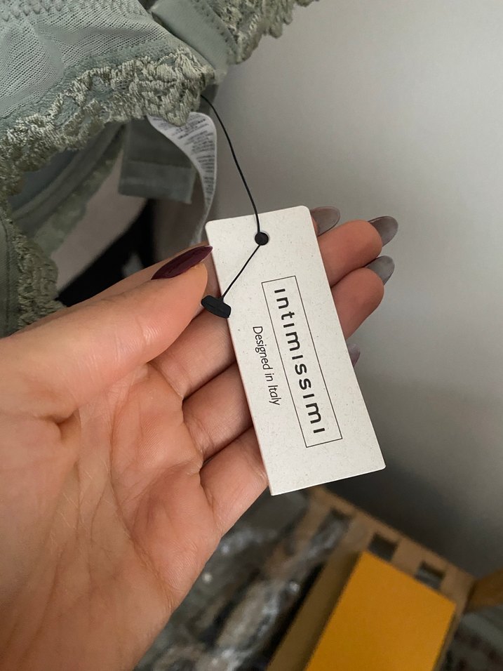 Intimissimi Gri-Yeşil Dantelli Sütyen - Görsel 3