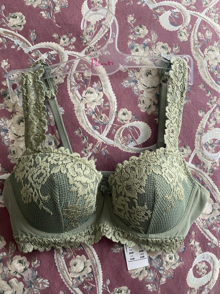 Intimissimi Gri-Yeşil Dantelli Sütyen - Görsel 5