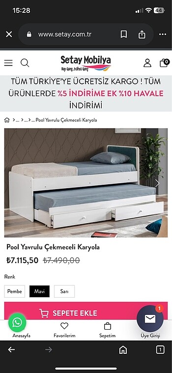 Yavrulayan karyola