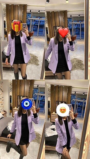 Lila blazer ceket