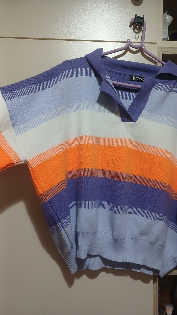 Kadın Çok Renkli Triko Uzun Kollu Sweatshirt - Görsel 3