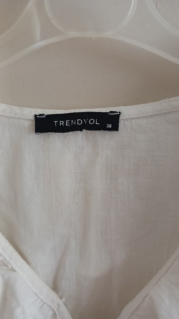 beyaz bağlamalı gömlek - Görsel 4