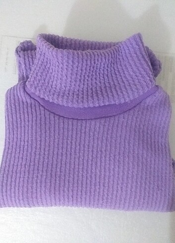 xs Beden mor Renk Trendyolmilla boğazlı crop kazak