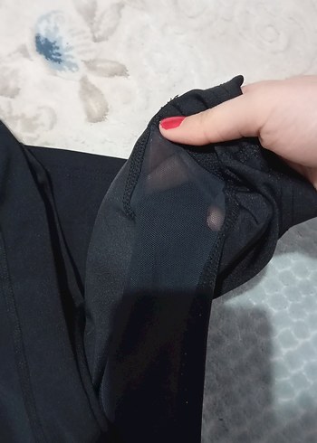 Nike Siyah Fermuarlı Spor Tayt - Görsel 2