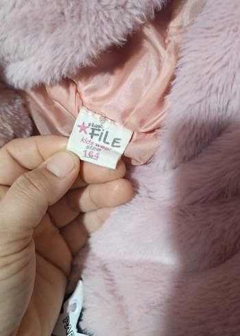 Kız Çocuk Pembe Kapüşonlu Peluş Yelek - Görsel 3