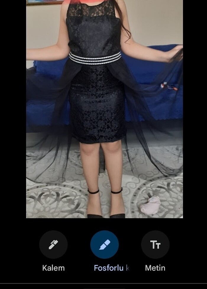 Yepyeni sıfır ayarinda kiz cocuk abiye - Görsel 2