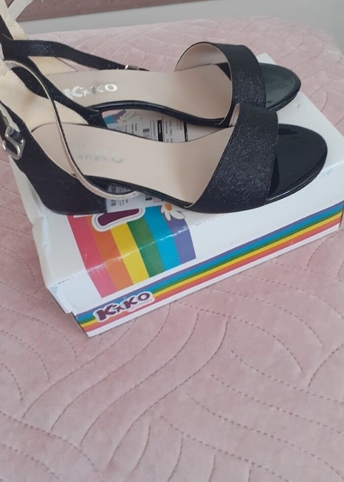 Yepyeni sıfır ayarinda simli  abiye ayakkabi - Görsel 3