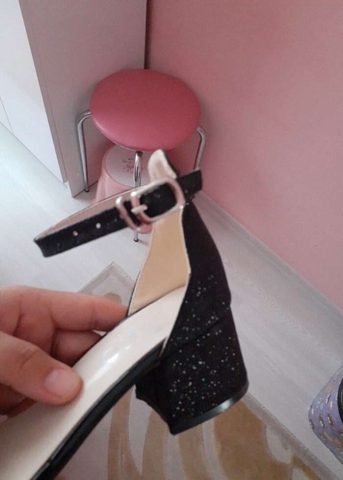 Yepyeni sıfır ayarinda simli  abiye ayakkabi - Görsel 4