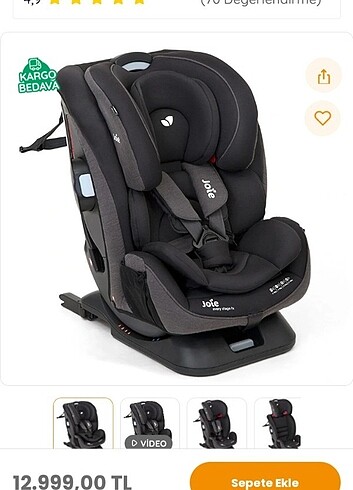 Joie yepyeni oto koltuğu  - Görsel 14