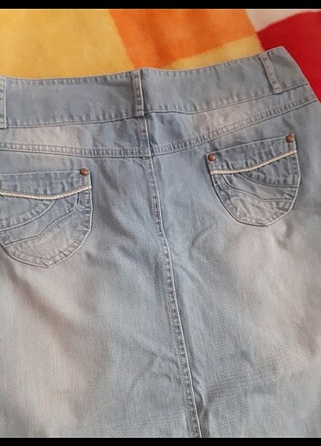 Yepyeni sıfır ayarinda sadece 2 defa giyilmis kot etek - Görsel 5