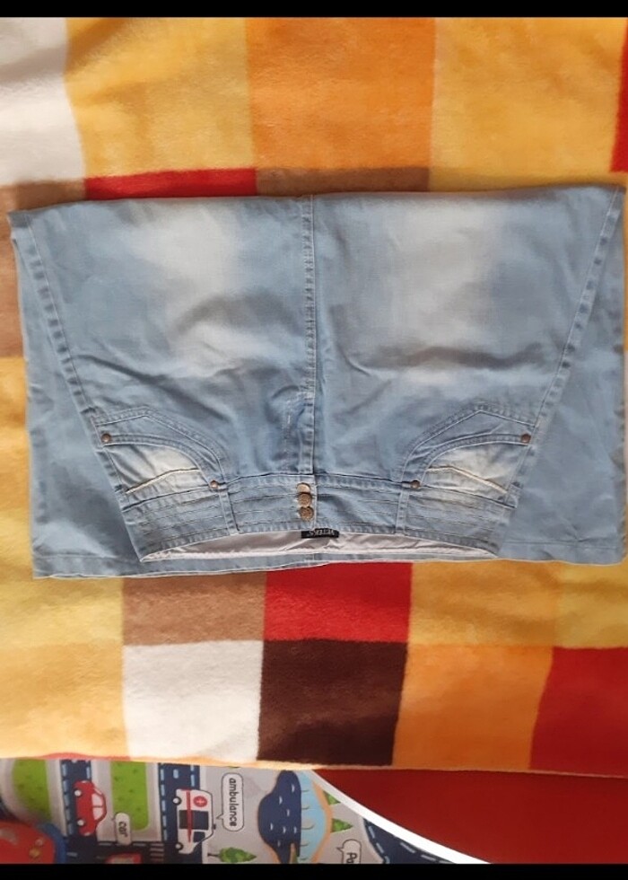 Yepyeni sıfır ayarinda sadece 2 defa giyilmis kot etek - Görsel 3