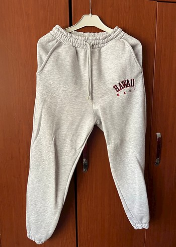 Hawaii Baskılı Gri Kadın Eşofman Altı