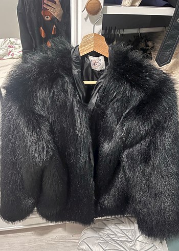 Siyah Kürklü Kadın Midi Mont - Görsel 3