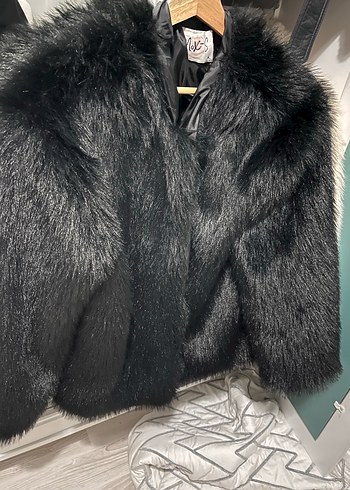 Siyah Kürklü Kadın Midi Mont - Görsel 2