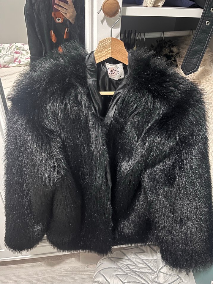 Siyah Kürklü Kadın Midi Mont - Görsel 3
