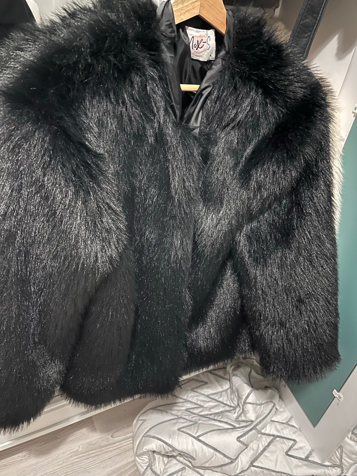 Siyah Kürklü Kadın Midi Mont - Görsel 2