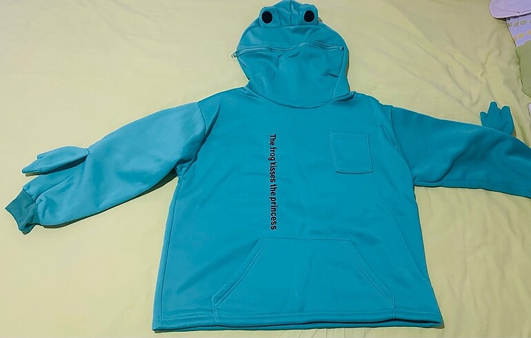 Unisex Yeşil tasarım sweattshirt