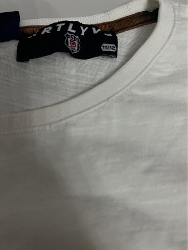 11-12 Yaş Beden beyaz Renk Tshirt