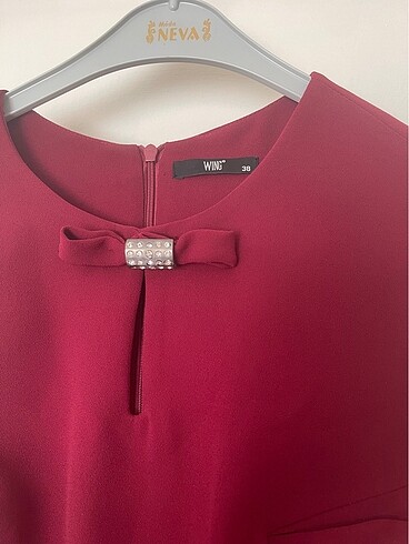 38 Beden Wing bordo elbise