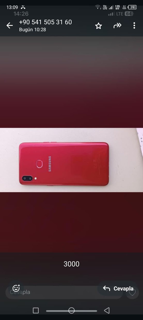 Koyu Kırmızı Android Telefon - Görsel 2