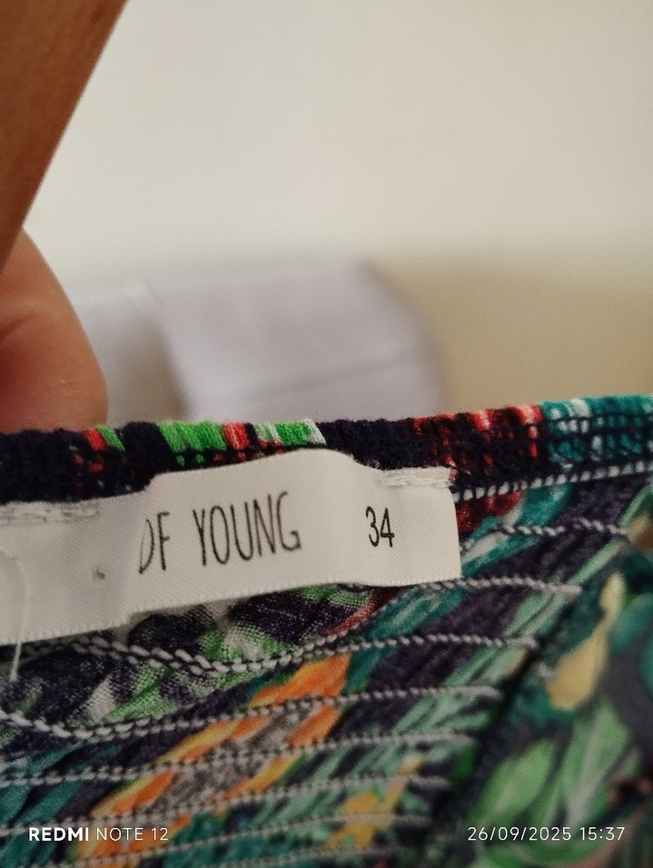 Çok Renkli Straplez Mini Bohem Elbise - Görsel 4